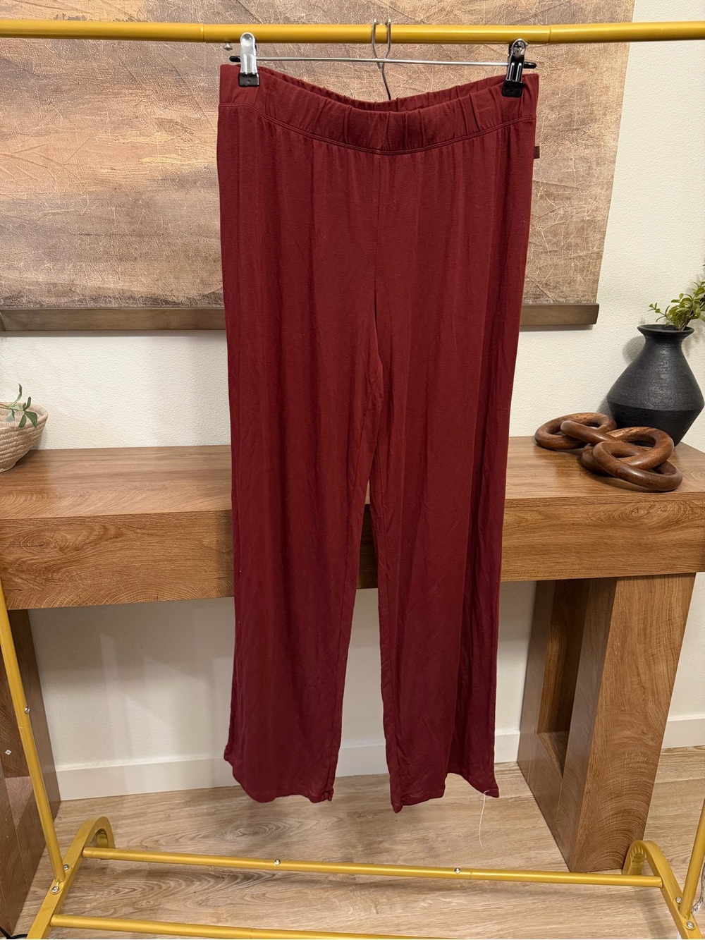 SKIMS Soft Lounge Ribbed Wide-Leg Pants size M